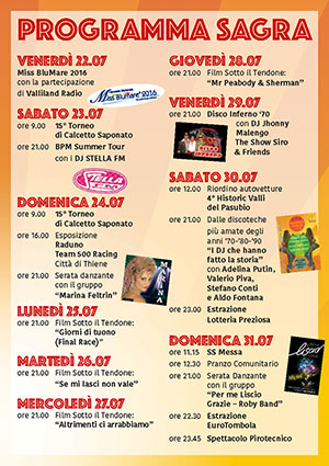 Sagra San Lorenzo | Programma